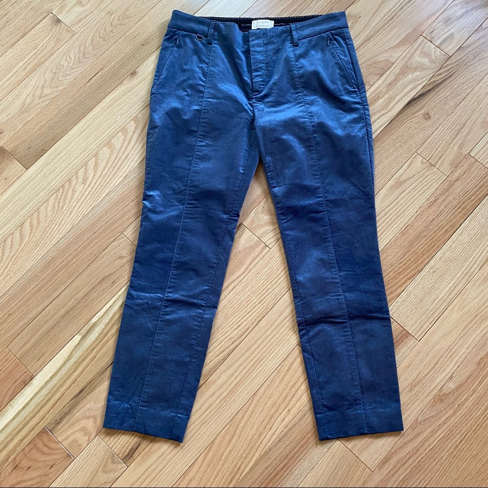 Anthropologie Velvet Blue Slim Pants